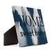 Trinx Gautier Home Sweet Home 5 Easel Back Canvas Fabric in Gray/Blue/White | 5 H x 7 W x 0.5 D in | Wayfair AF2D78FC04374AE389EE3F2554C97CB2