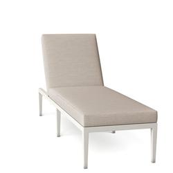 Summer Classics Elegante 78" Long Reclining Single Chaise w/ Cushions Metal in White | 36.5 H x 23 W x 78 D in | Outdoor Furniture | Wayfair