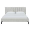 Wade Logan® Halpin Upholstered Low Profile Platform Bed Metal in Brown | 37 H x 60 W x 85 D in | Wayfair 869F9EF1870646CBA15B71BD4DDFFD5C