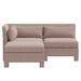 Brown Sectional - Birch Lane™ Angelo 64" Wide Reversible Modular Sofa & Chaise w/ Ottoman | 29 H x 64 W x 65 D in | Wayfair