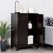 Rumaysah Red Barrel Studio® Bathroom Storage Cabinet w/ Double Doors en Cupboard Shoe Cabinet Manufactured in Brown | Wayfair