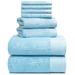 AllModern Doncia 8 Piece Towel Set Terry Cloth/100% Cotton in Blue | 30 W in | Wayfair 2DC6B564B3144A5284DEAABDAA3B7454