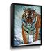 Dakota Fields Siberian Tiger Stalking by Aldridge - Graphic Art on Canvas Canvas/Metal in Orange | 32 H x 24 W x 2 D in | Wayfair