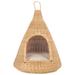 Tucker Murphy Pet™ Brocklehurst Specialty Cat Bed Wicker/Cotton/Fabric | 24.41 H x 17.32 W x 17.32 D in | Wayfair 64CF8026F5804C929EE29DDBB80A2904