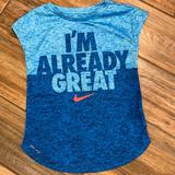 Nike Shirts & Tops | Girls Blue Nike Dri-Fit Shirt Size 6x | Color: Blue | Size: 6xg