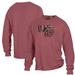 Men's ComfortWash Maroon Washington College Shoremen Stack Garment Dyed Long Sleeve T-Shirt