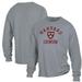 Men's ComfortWash Gray Harvard Crimson Arch Logo Garment Dyed Long Sleeve T-Shirt