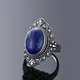 Nasiya-Bague Lapis Naturelle Ovale Vintage pour Femme Bijoux en Argent Bagues en Pierres