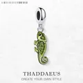 Gecko Chameleon Lizard Charm émail vert PmotFor Jewelry Executive Sterling Silver 925