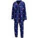 Women's WEAR by Erin Andrews Blue Montreal Canadiens Long Sleeve Button-Up Shirt & Pants Sleep Set