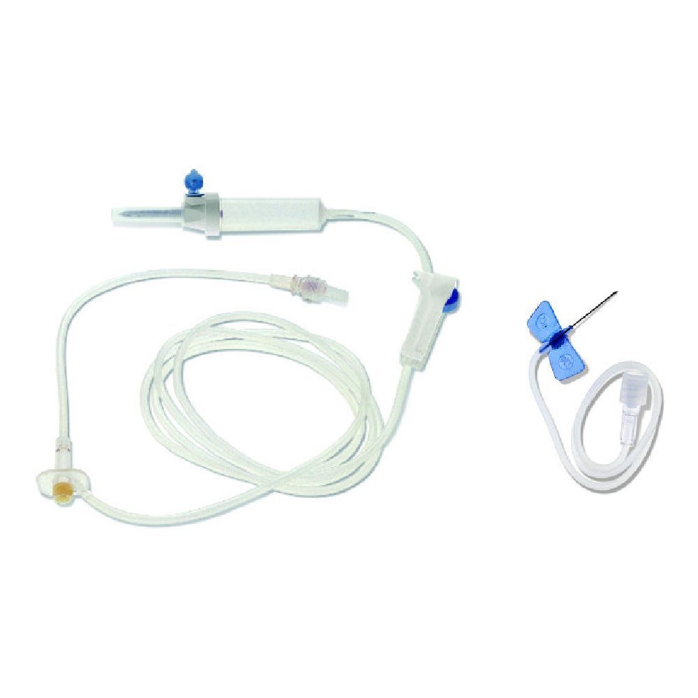 Deflussore Euroset 34 Fly con Ago a Farfalla 21G 1 pz Set di infusione