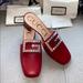 Gucci Shoes | Gucci Madelyn Mules G Crystal Stones Nwt 6m | Color: Red | Size: 6