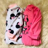 Disney Pajamas | Disney Baby Minnie Mouse Fleece Footie Pajamas | Color: Pink/White | Size: 0-3mb