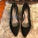 Nine West Shoes | Black Suede Wedge Heels | Color: Black | Size: 8.5