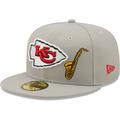 Men's New Era Gray Kansas City Chiefs Describe 59FIFTY Fitted Hat