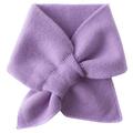 Winter Scarf for Women，100% Cashmere Collar Scarf Neck Warmer Scarves for Daily Cold Winter Outfit，Pull-Through Bowtie Shawl (Color : Purple)