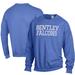 Men's ComfortWash Blue Bentley Falcons Stack Garment Dyed Crewneck Pullover Sweatshirt