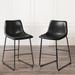 Bossin 18/26/30 inch Bar Stools Set of 2,Counter Height Bar Stools with Back Modern PU Leather Stools with Footrest