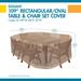 Duck Covers Elegant Rectangle Patio Table with Chairs Cover