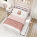 Max and Lily Farmhouse Full Bed with Plank Headboard and Trundle