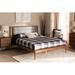 Canora Grey Alexsia Tufted Platform Bed Metal in Brown | 43.3 H x 82.3 W x 86.5 D in | Wayfair 854124AA3F784B28A730AC8332831814