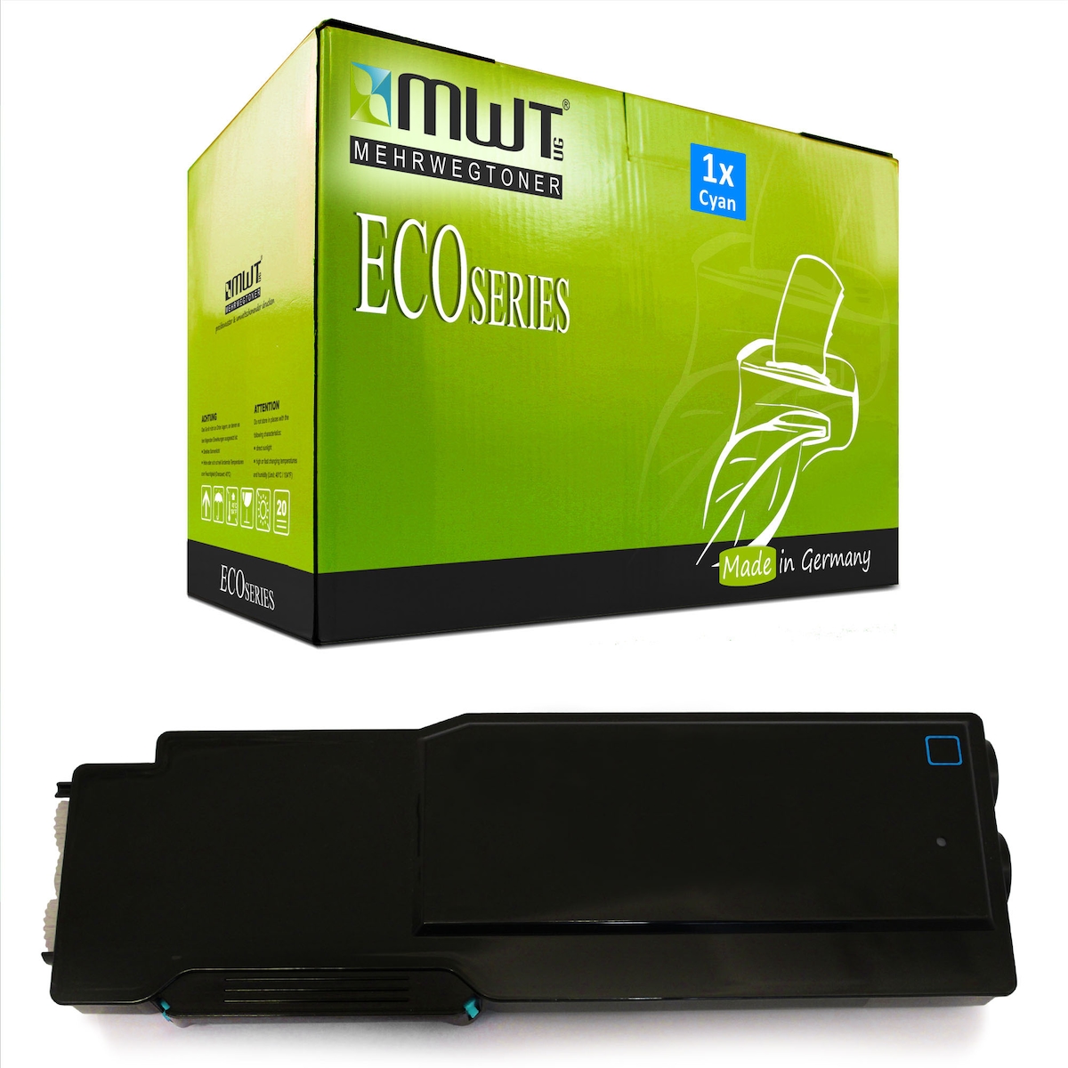 1 Mehrwegtoner kompatible Lasertoner ersetzt Dell 593-BBBT 2K1VC Cyan Image