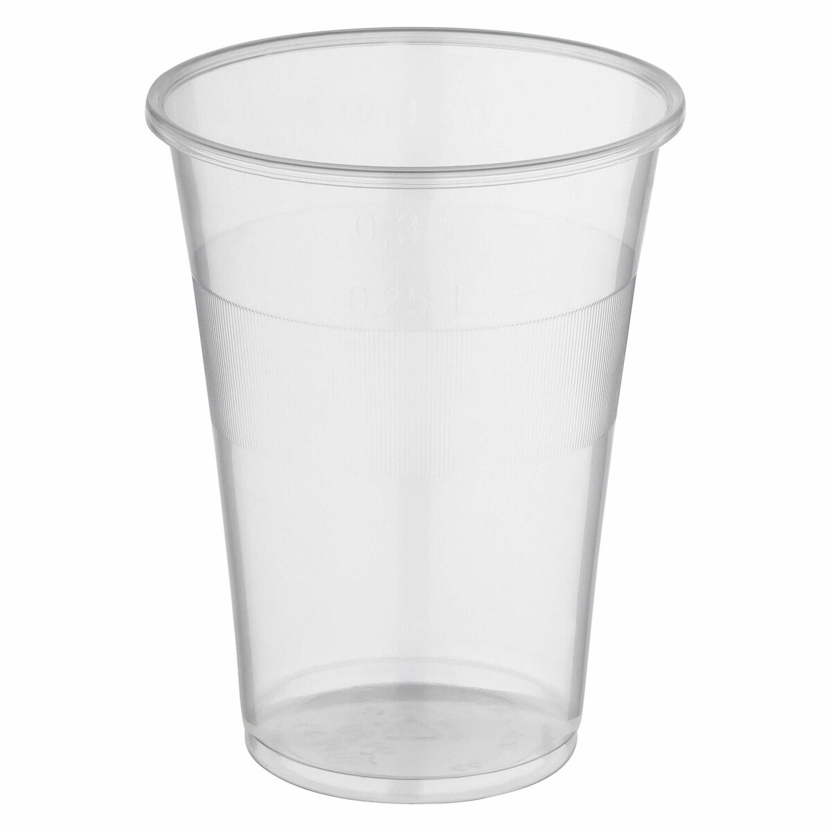 VEPATIM 500x Trinkbecher klar mit Eichstrich bei 0,25l und 0,3l | 250ml 300ml aus PP Image