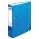 1x HERLITZ Ordner maX.file nature+ | Kraftpapierbezug selbstklebendes Rückenschild | 8cm | Blau