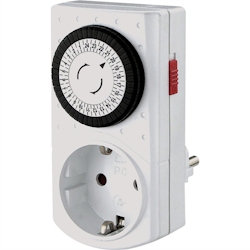 BACHMANN Mini Timer Mechanisch 24h, Weiß Kleinster Schaltabstand 30 Minuten Image