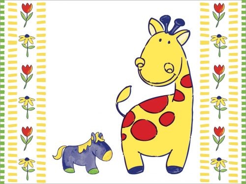 Sovie HORECA Tischset Bobby in weiß aus Linclass® Airlaid 40 x 30 cm, 100 Stück - Kinder Streifen Blumen Tiere Image