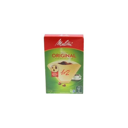 Melitta 6658212 Kaffeefilter 1×2 | 40 Stück| für Kaffeemaschinen