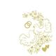 1-PACK 50x Motivservietten Airlaid 40 x 40 cm "Goldene Tauben + Ringe" Hochzeit