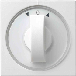 Gira System 55 Knebel, Symbol Jalousie, reinweiß, glänzend, Symbol Pfeile, 066603 Image