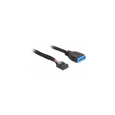Delock Interner USB-Adapter 19-polige USB 3.0 M 9-poliger USB-Header W 45 cm USB/USB 2.0 Schwarz