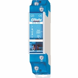 Eltako Stromstoßschalter, 8VAC, 16A, 250V, DIN-Schiene, T55mm, mechanisch Schalter