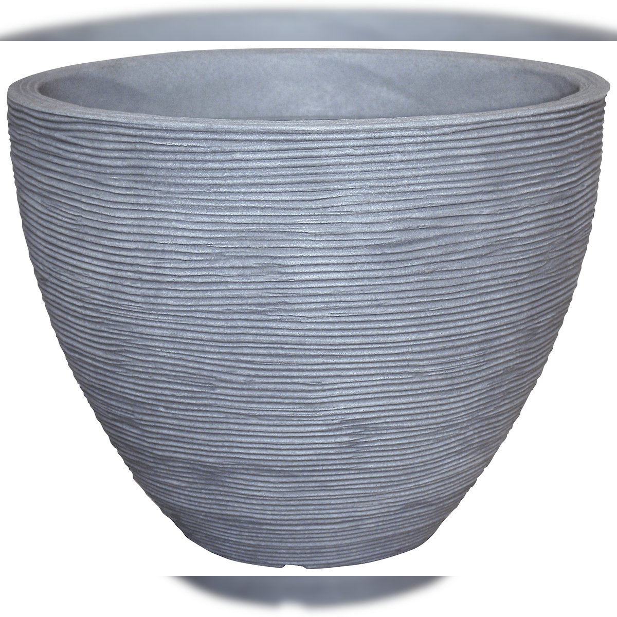 Geli Pflanztopf Rillentopf rund H31 x 40 cm betonfarbe Kunststoff Frostbeständig Image