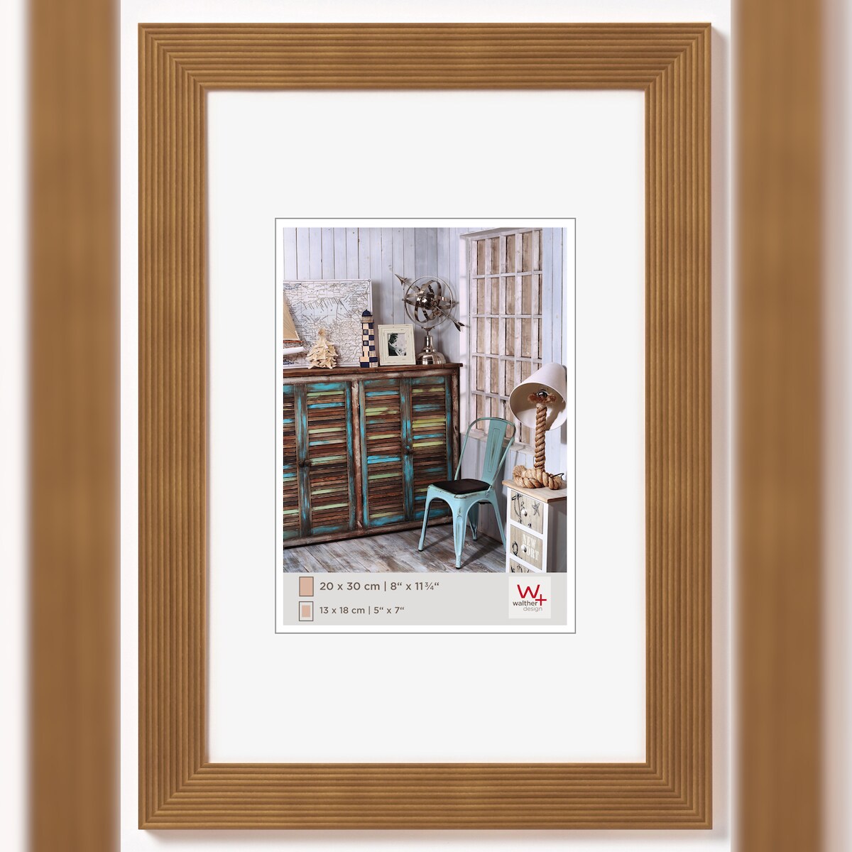 walther + design Grado Holz Bilderrahmen 13x18 cm EICHE Image