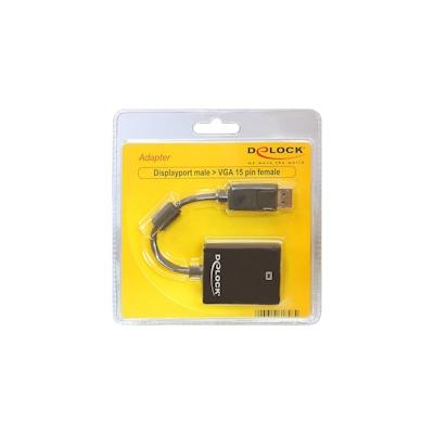 Delock Adapter Displayport male > VGA 15 pin female VGA-Adapter DisplayPort M Image