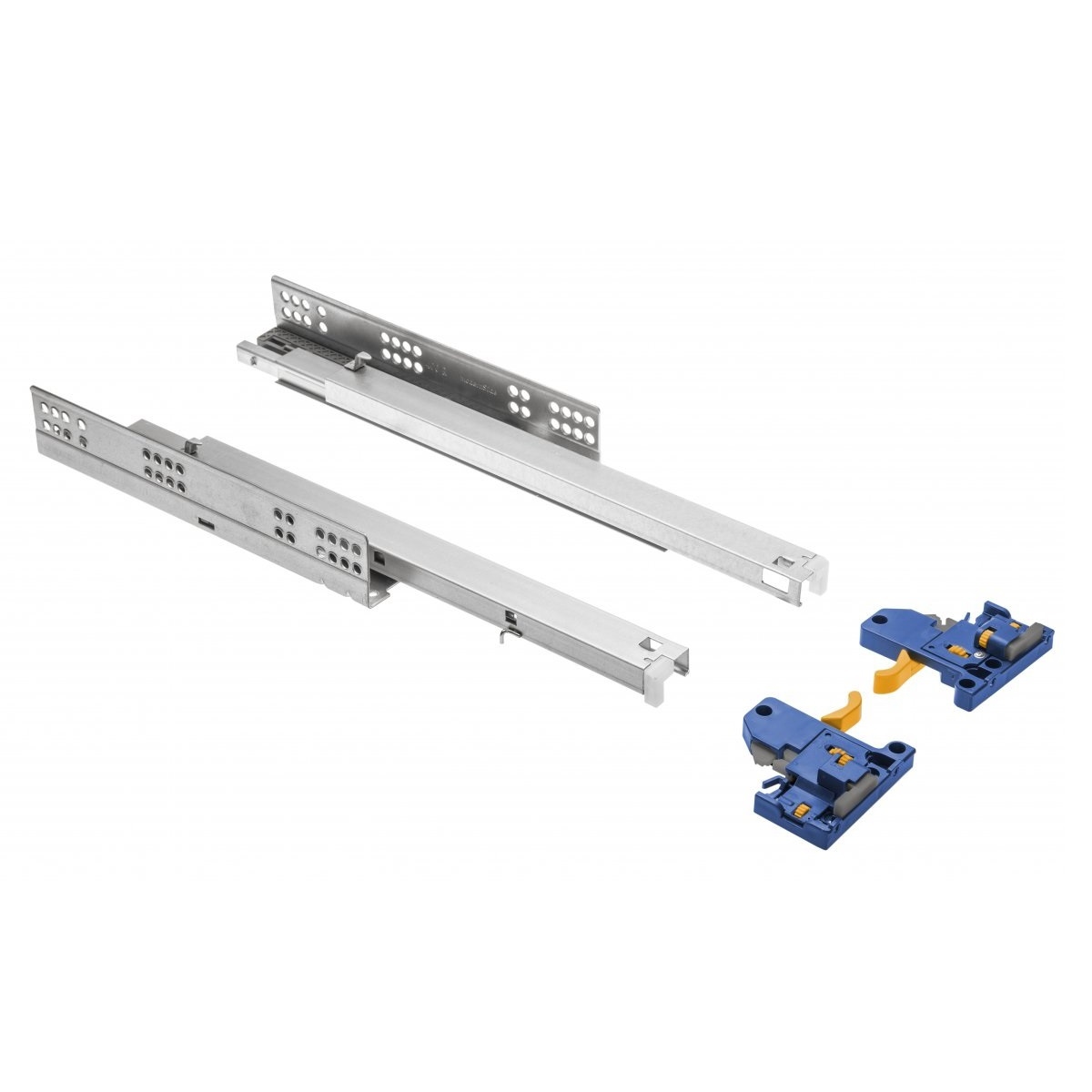 MS Beschläge 1 Paar Unterflurführungen Schubkastenauszug Schubladenauszug Soft Close 550mm Image