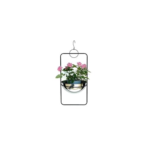 DanDiBo Blumenampel Metall Wand Hängepflanzen 67 cm 96083 L mit Topf Silber Pflanzenhänger Blumenhänger Topfhänger Blumen Blumentopfhänger Hängetopf