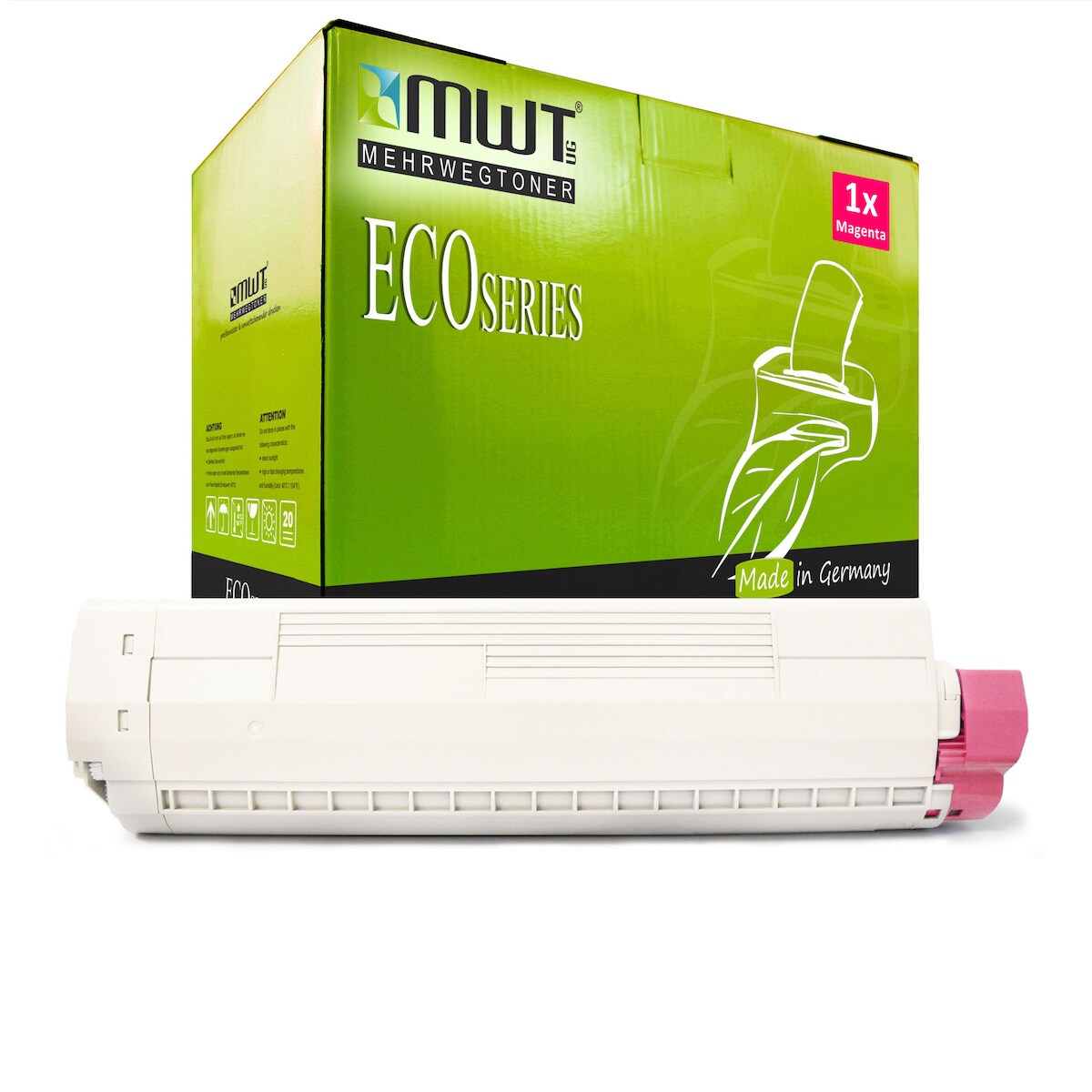 1 Mehrwegtoner kompatible Lasertoner ersetzt OKI 43487710 Magenta Image