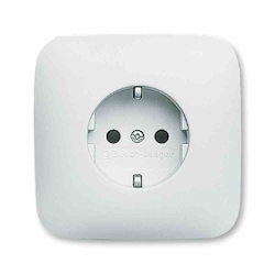 Busch-Jaeger Reflex SI Steckdose, 1f, alpinweiß, glänzend, Unterputz, horizontal/vertikal, IP20, Vollplatte Image