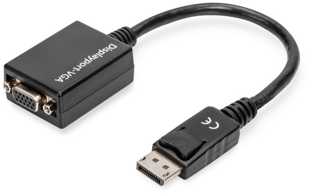 ASSMANN DisplayPort Adapterkabel DP - HD15 0.15mDP 1.2 sw. Image