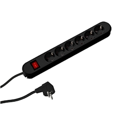 Bachmann Steckdosenleiste SMART 6-fach, schwarz 1,5m, mit Schalter Image