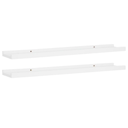 vidaXL Bilderleisten 2 Stk. Weiß 80x9x3 cm MDF Image