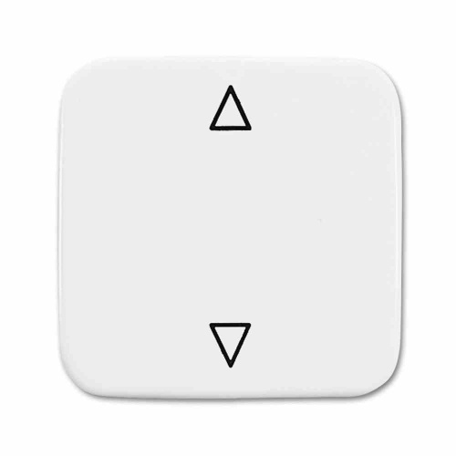Busch-Jaeger Wippe Serien, Schalter/Taster, weiß, glänzend, Symbol Pfeile, geeignet für Bussystem-Tasterankopplung, mit Beschriftungsfeld Image