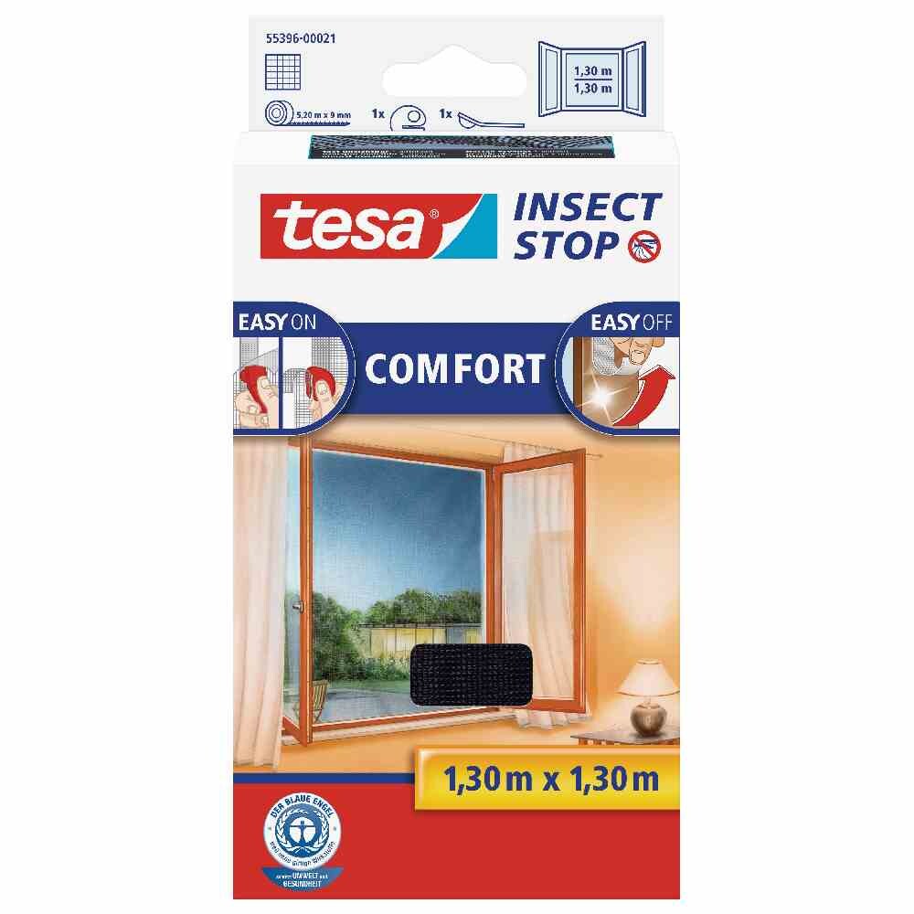 TESA tesa® Insect Stop Fliegengitter Fliegengitter für Fenster anthrazit 130 x 130 cm Image