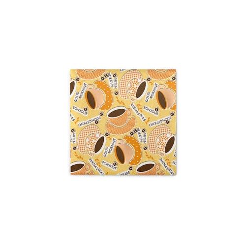 Sovie HOME Serviette Kaffee Ole in Gelb-Orange aus Linclass® Airlaid 40 x 40 cm, 12 Stück – Kaffee Cafe Frühstück