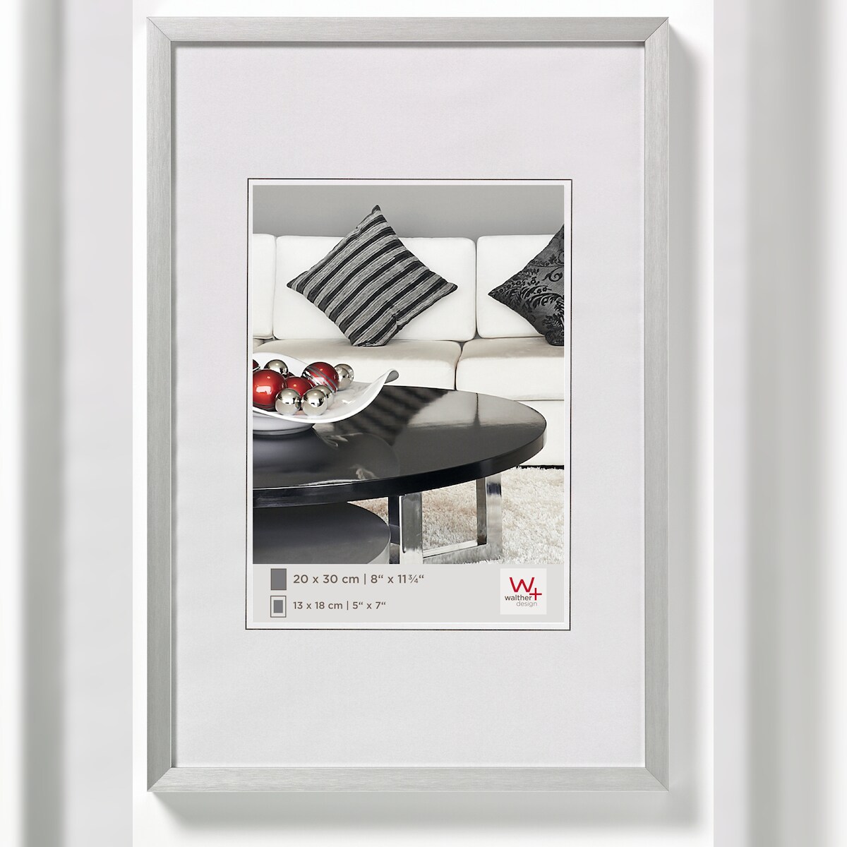walther + design Chair Aluminium Bilderrahmen 13x18 cm SILBER Image