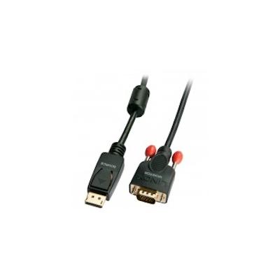 Lindy DisplayPort VGA Schwarz Kabelschnittstellen-/adapter Konverterkabel DisplayPort/VGA 2m